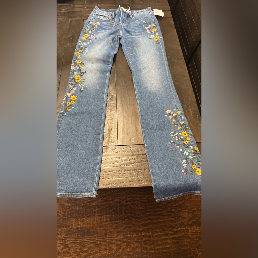 Driftwood Kelly Bootcut Sunny Garden Sunflower Jeans